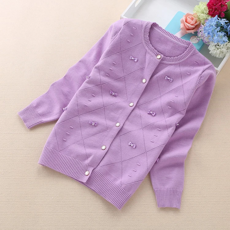 Новые кардиганы для девочек, одежда для девочек, свитеры для девочек 6-14 лет, 8620 - Цвет: violet