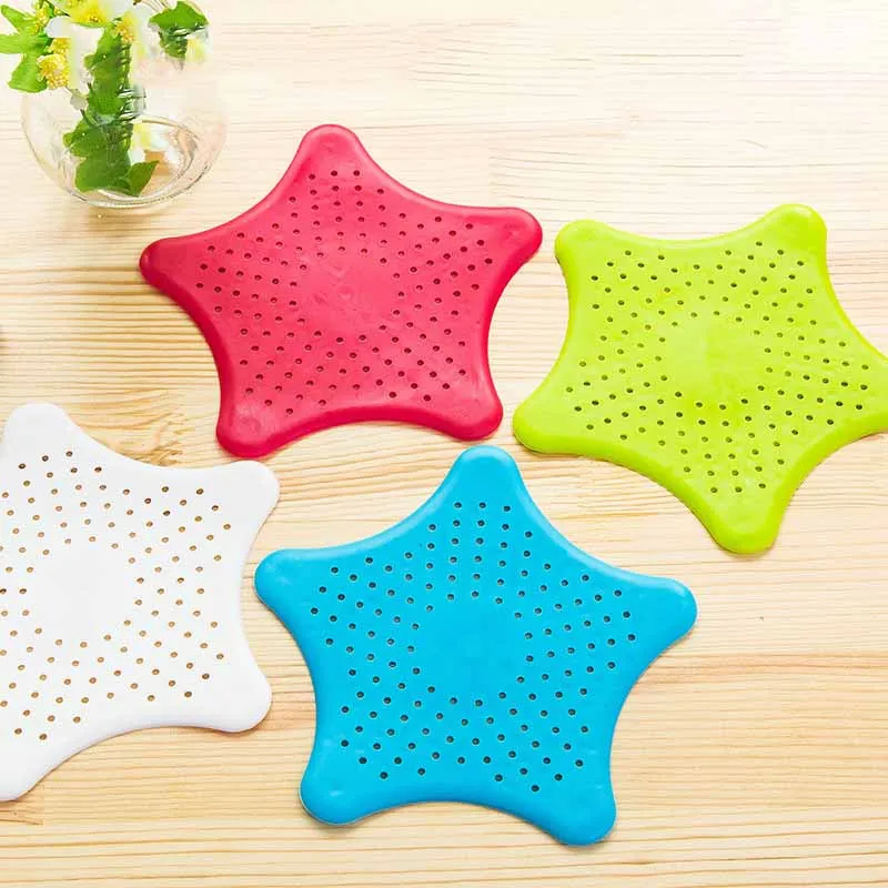 

2Pcs Star Shape Bathroom Drain Hair Catcher Bath Stopper Plug Sink Strainer Filter Shower 2018ing
