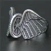 New Design Cool Wheel Wings Ring 316L Stainless Steel Large Size Mens Ring Fashion Punk Small Women Wings Ring 3