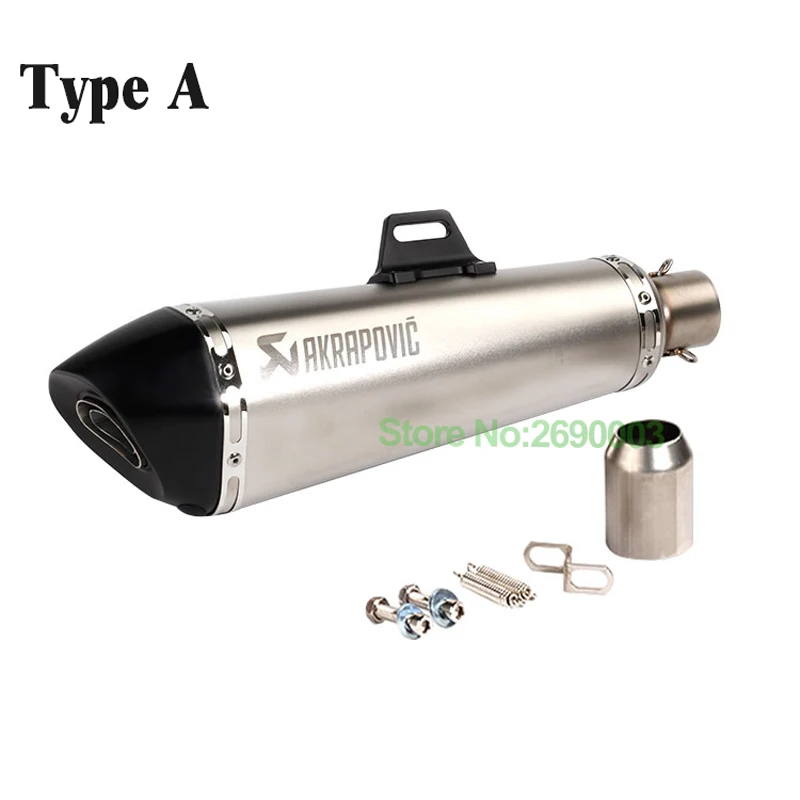 Выхлопная труба для мотоцикла Akrapovic, наконечник из углеродного волокна, шестиугольный глушитель для выхлопной трубы TMAX530, глушитель для мотоцикла, выхлопная труба