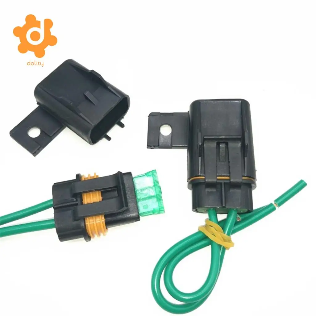 1 Set Car 30A/40A Medium Blade Fuse and Waterproof Fuse Block Holder Copper Wire