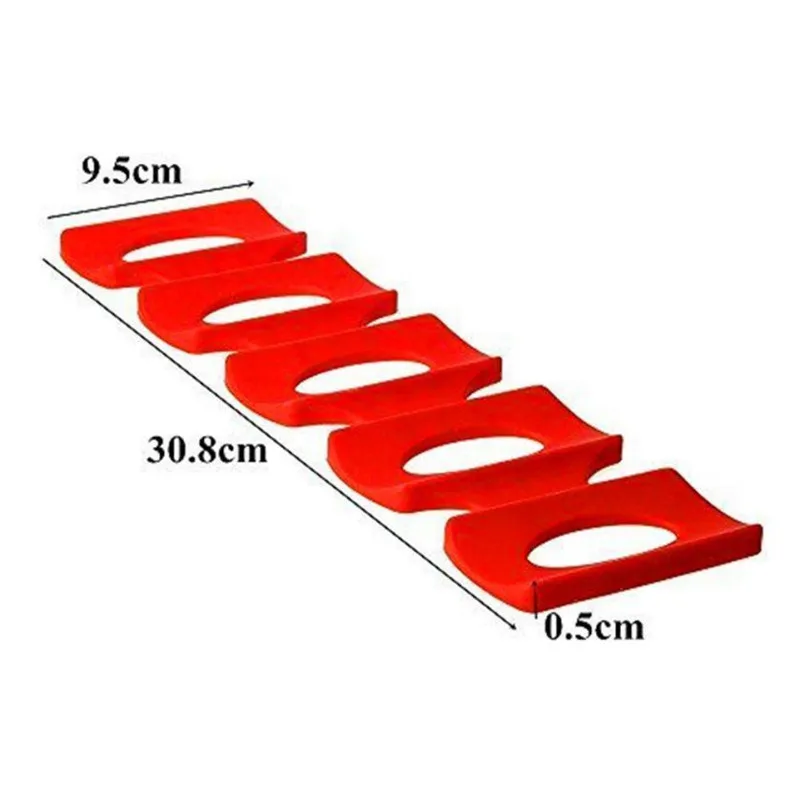 Силиконовая жестяная банка для пива, винных бутылок, органайзер, винный держатель, коврик для укладки, аккуратный инструмент, стеллаж для хранения холодильника - Цвет: Красный