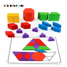Животного деревянные головоломки разведки детские развивающие детские игрушки подарок Логические Дети Tangram формы головоломки доска