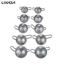 Lixada 10 шт./лот 2/4/6/12g свинцовый груз рыболовный грузик из свинца пресс-форм в форме оливы среднего пройти Разделение включения свинца грузила снасти Наборы