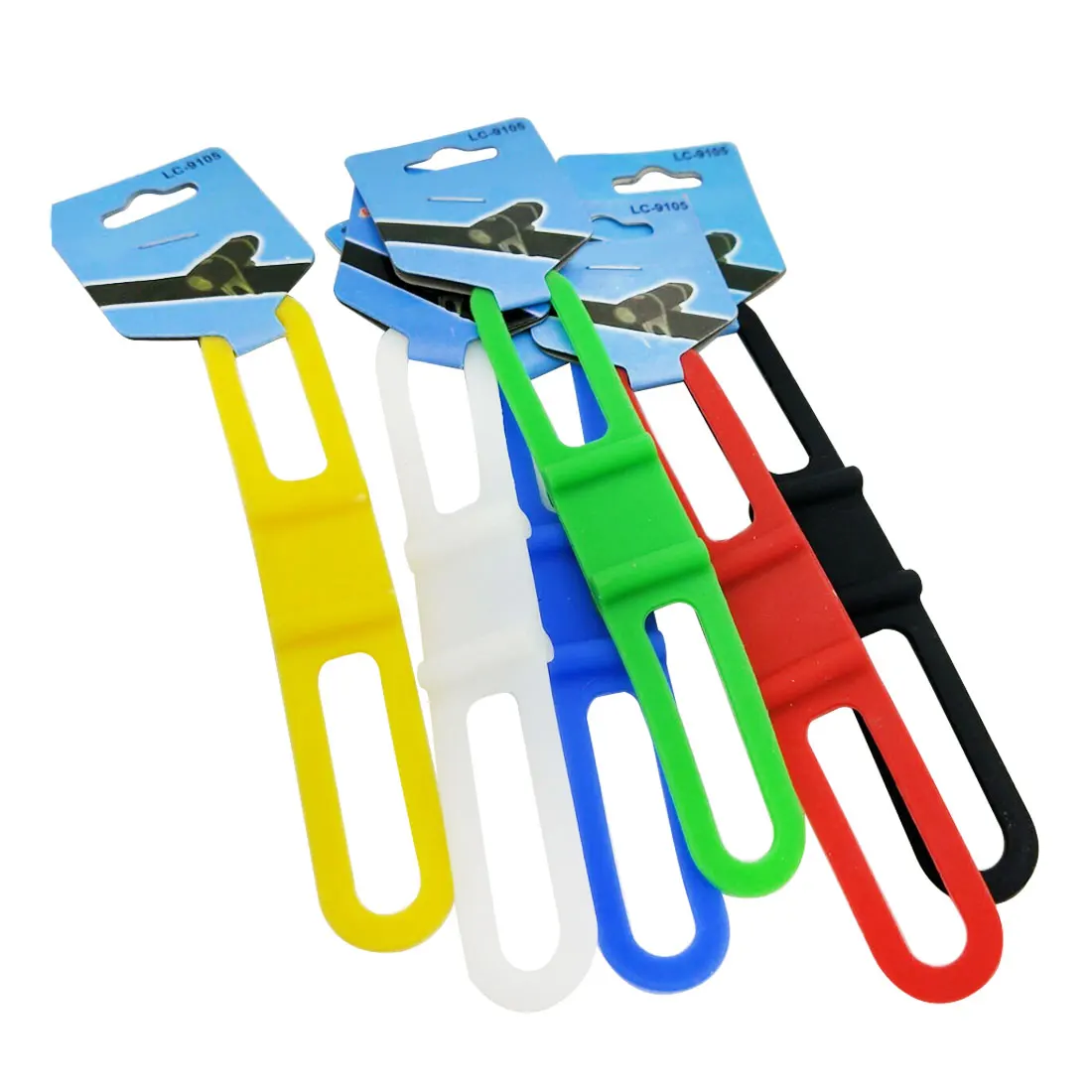 Clearance Cycling Handlebar Silicone Strap Bike Front Light Holder Phone Fixing Elastic Tie Rope Cycle Torch Flashlight Bandages Bicycle 6