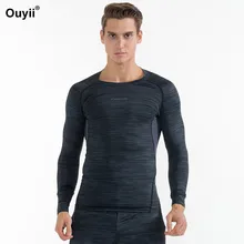 Мужская футболка для бега компрессионные рубашки топы с длинными рукавами одежда для гимнастики тренировки фитнес трикотажные баскетбольные футбол быстросохнущая спортивная одежда