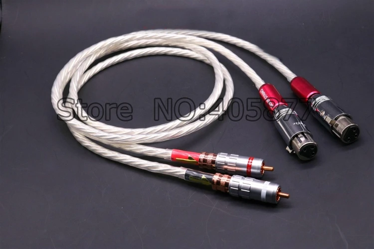 Hi End Viborg Odin Silver Plated RCA TO XLR Plug Audio Interconnect Cable 1M