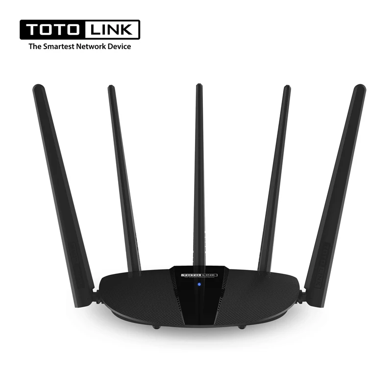 

TOTOLINK AC1200 Dual Band Gigabit WiFi Router, wireless router with AP, repeater function, 5 antennas and long range coverage