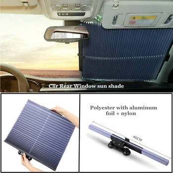 

140*46cm Automatic Car Front Rear Interior Window Windshield Heat Insulation Sun-proof Folding Sun Visor Aluminum Foil Sun Visor