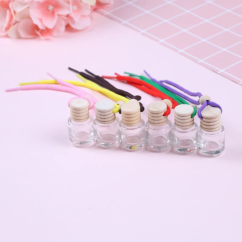 

car hanging ornament Car cylindrical perfume empty glass bottles pendant