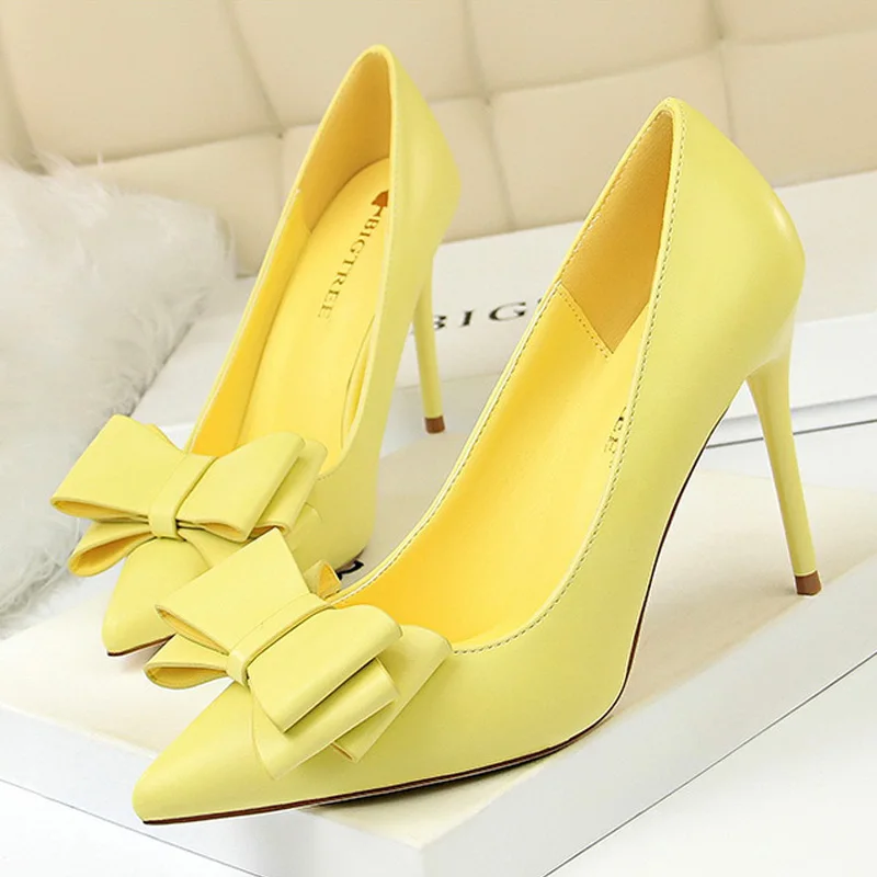 

BIGTREE Women High Heels 2019 Spring Women Pumps Fashion Office Shoes Sweet Red Shoes Sexy Wedding Shoes Plus Size10.5