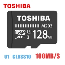 TOSHIBA M203 Micro SD слот для карт памяти UHS-I Class10 128 ГБ SDHC Макс 100 МБ/с. микро sd карты памяти продукта