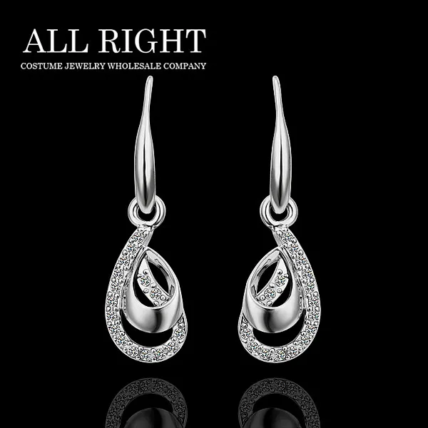 Attractive Roman Style Trendy 925 Silver Real Platinum Plated Roman Style Trendy 925 Silver Real Platinum Plated Gorgeous Unique Design Drop Earrings Brand Jewelry Pe416 In From Accessories On
