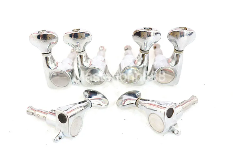 

1 Set of Fish Tail Acoustic Guitar Tuning Pegs Tuners Machine Head 3L+3R Silver Free Shipping