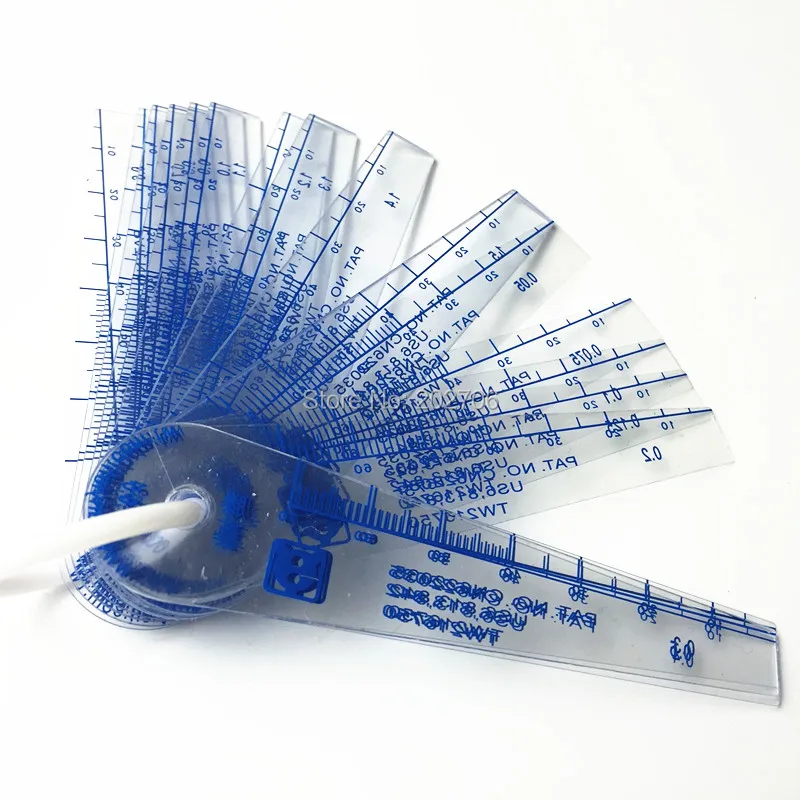 17 in 1 uxcell 0.051.5mm Thickness Plastic Feeler Gauge Gap Filler