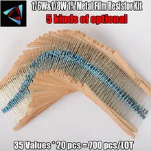 ^#Cheap Free Shipping 1/6W 1/8W 122valuesx20pcs=2440pcs 0.33R - 4.7M 1% Metal Film Resistor Assorted Kit Resistor Pack ^#Cheap Free Shipping 1/6W 1/8W 122valuesx20pcs=2440pcs 0.33R - 4.7M 1% Metal Film Resistor Assorted Kit Resistor Pack