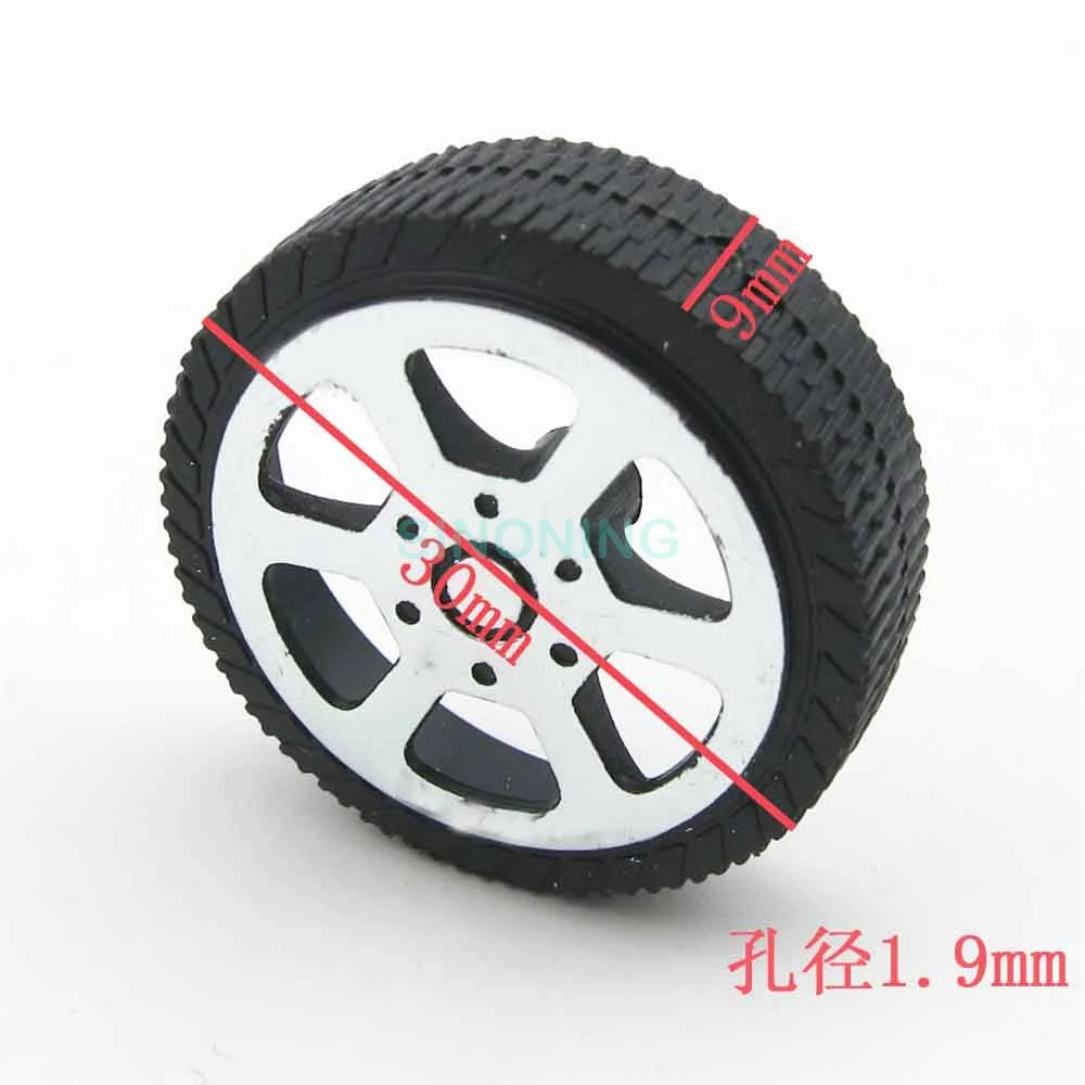 

1000pics Plastic toy car wheels accessories DIY 30*9*1.9mm wheel 30mm for 2mm axle 1k