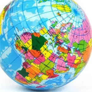 Foam World Map Earth Globe Stress Relief Ball Bouncy M5H3 Toy N Geography A P2T8