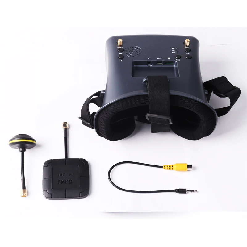 LS-008D 5,8G FPV Googles VR очки высокого качества 40CH с батареей 2000mA DVR разнообразие для RC модели 92% прозрачные линзы хобби