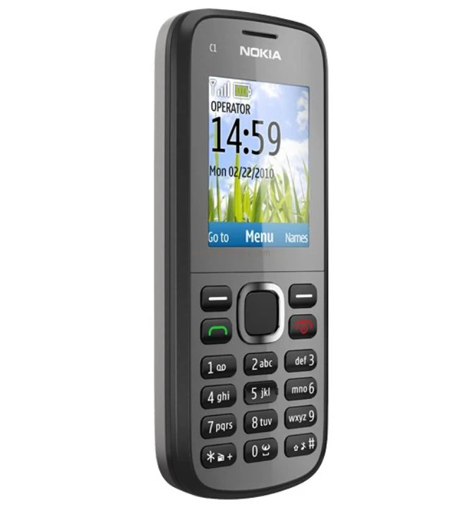 C1-02 Nokia Оригинальные разблокированные C1-02 с одной sim-картой мобильные телефоны GSM Бар Мобильные телефоны один год гарантии отремонтированный