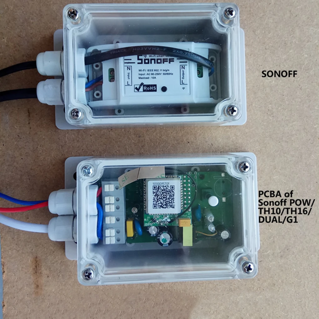  SONOFF IP66 Waterproof Cover Case for Sonoff Basic/RF/Dual/Pow/TH16/G1 Smart Home - 32963582328
