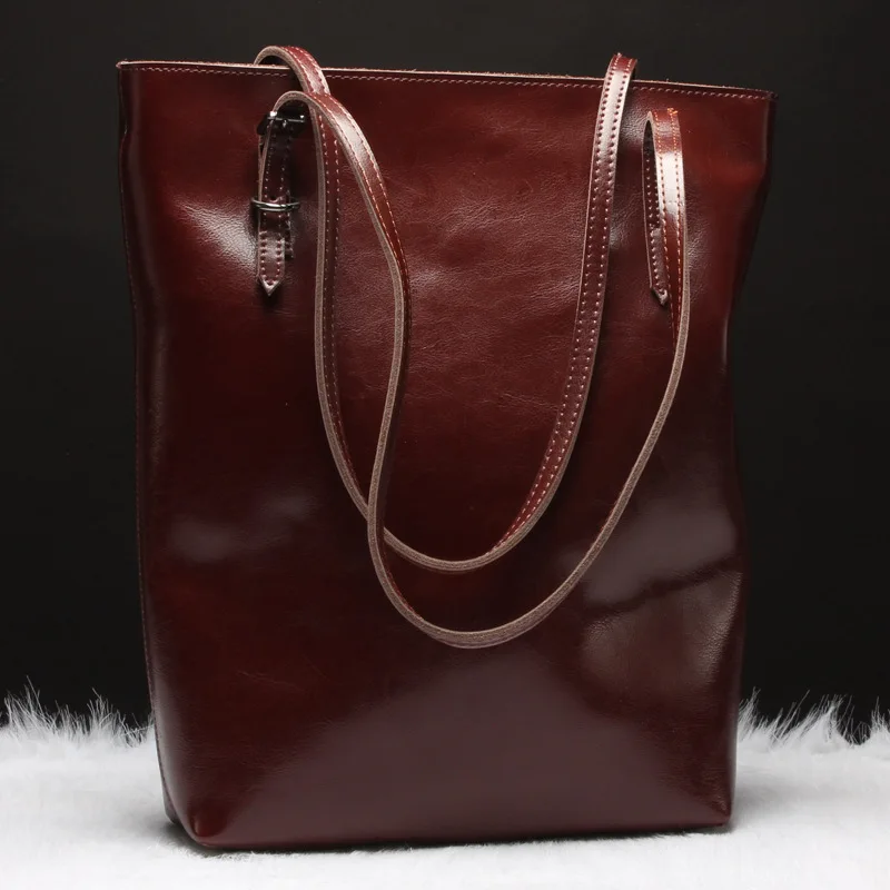 

Genuine Leather Simple Ladies Bucket Bag Set Luxury Brand Designer Female Shoulder Bags Big Casual Bags Female Messenger Bags