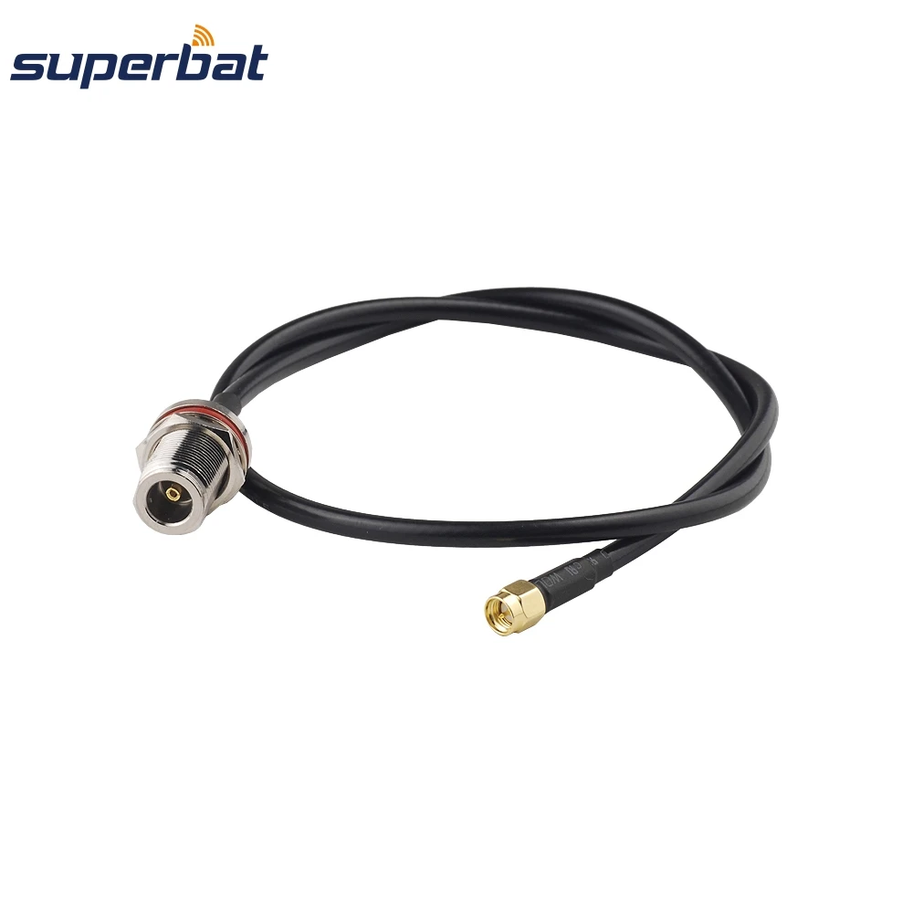 Уплотнительное кольцо Superbat N Jack переборка к прямой штекер SMA ОТРЕЗОК кабеля RG58 50