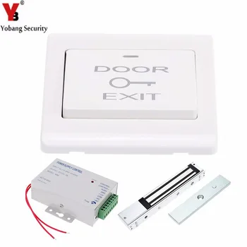 

YobangSecurity DC12V Power Supply + Electric Magnetic Door Lock +Exit Door Switch For Home Door Entry Access Control System