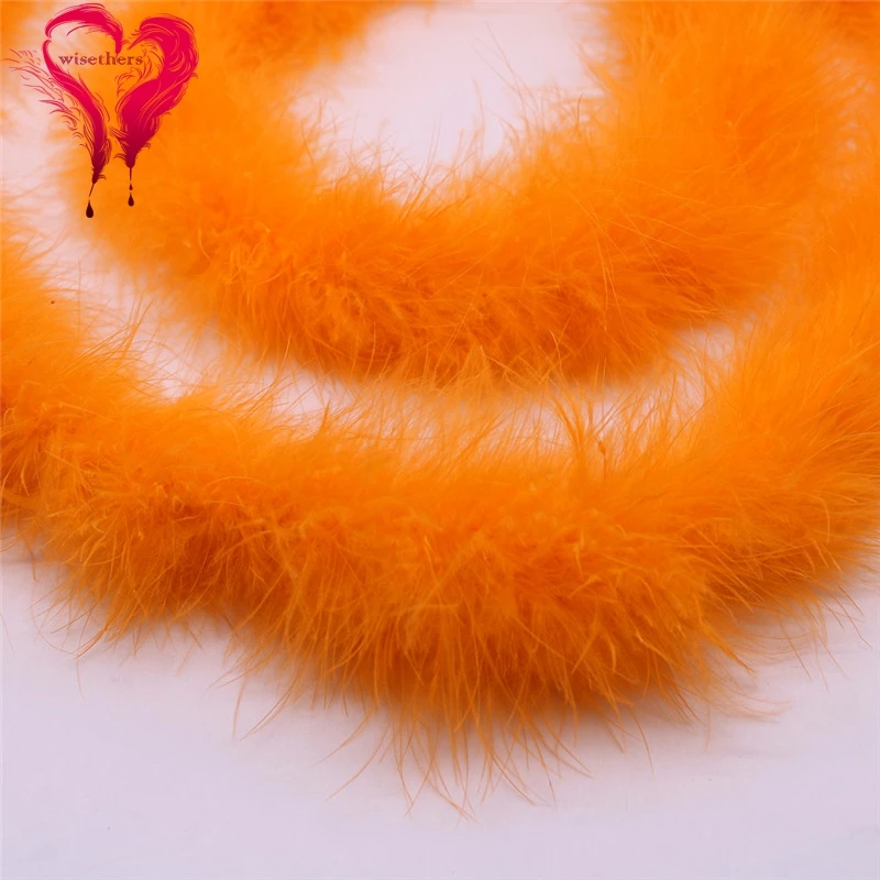 orange marabou feather boa 3