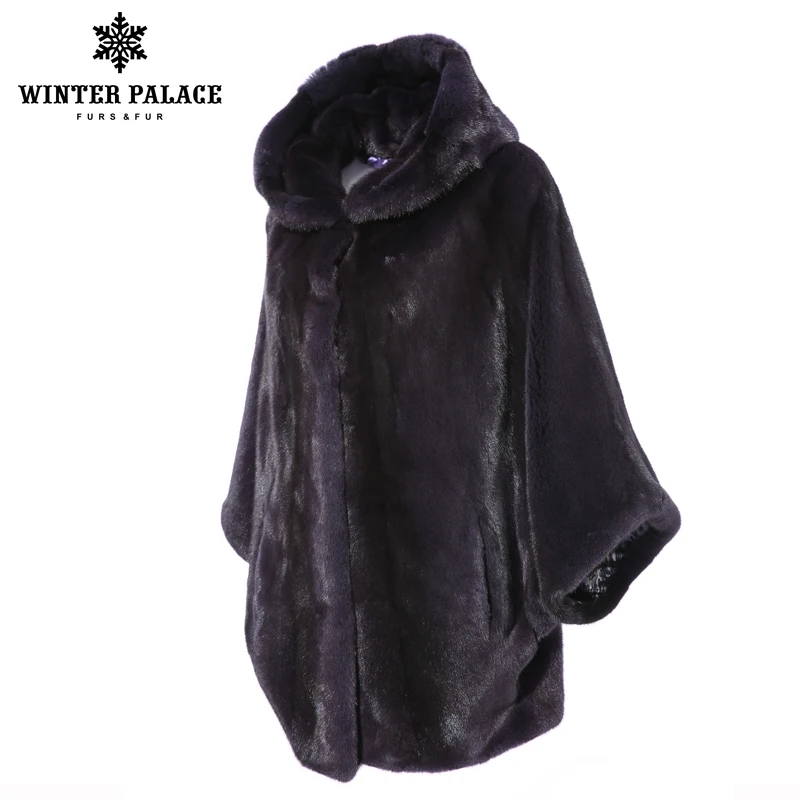 Новые зимние пальто с мехом норки пальто высокого класса женщин норки пальто с мехом воротник длинные пальто с мехом Женская мода Настоящее пальто с мехом