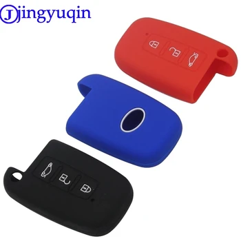

jingyuqin Remote 3 Button Car-Styling Key Silicone Cover Skin For Hyundai Solaris HB20 Veloster SR IX35 Accent Elantra i30 Smart