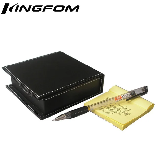 Aliexpress Deluxe Office Supplies Wooden Structure With Deluxe Office Supplies Wooden Structure With Leather Covered Facilitate Posts Box Memo Holder Lid Black