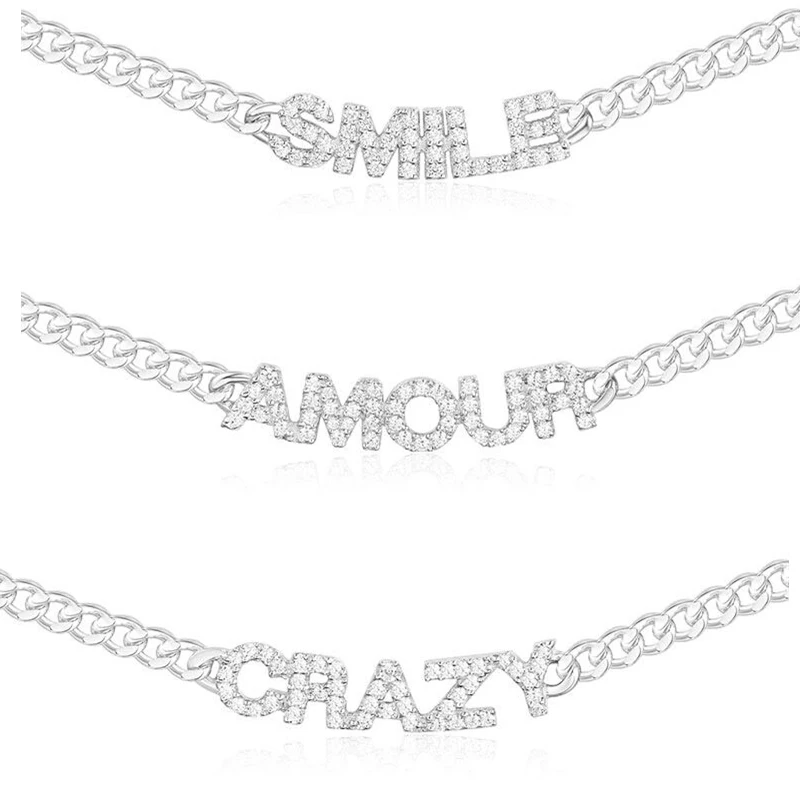 

JEM original 925 sterling silver APM necklace fashion jewelry alphabet series high quality necklace free shipping