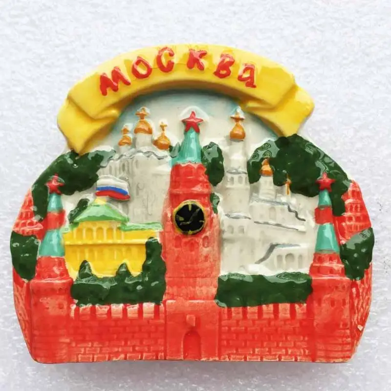 1 шт. мода Россия Москву ориентиры туристические поездки Сувенир 3D Смола