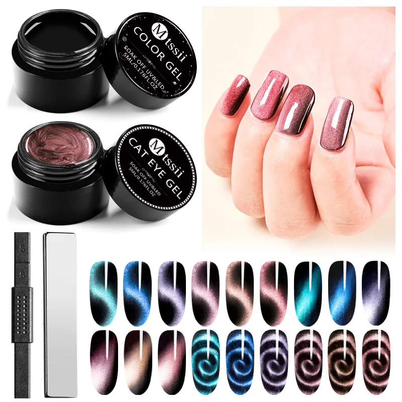 

Mtssii 5D Cat Eye Magnet Nail Gel Polish Magnetic Starry Sky Soak Off UV Gel Varnish Chameleon Lacquer Enamel Manicure Nail Art