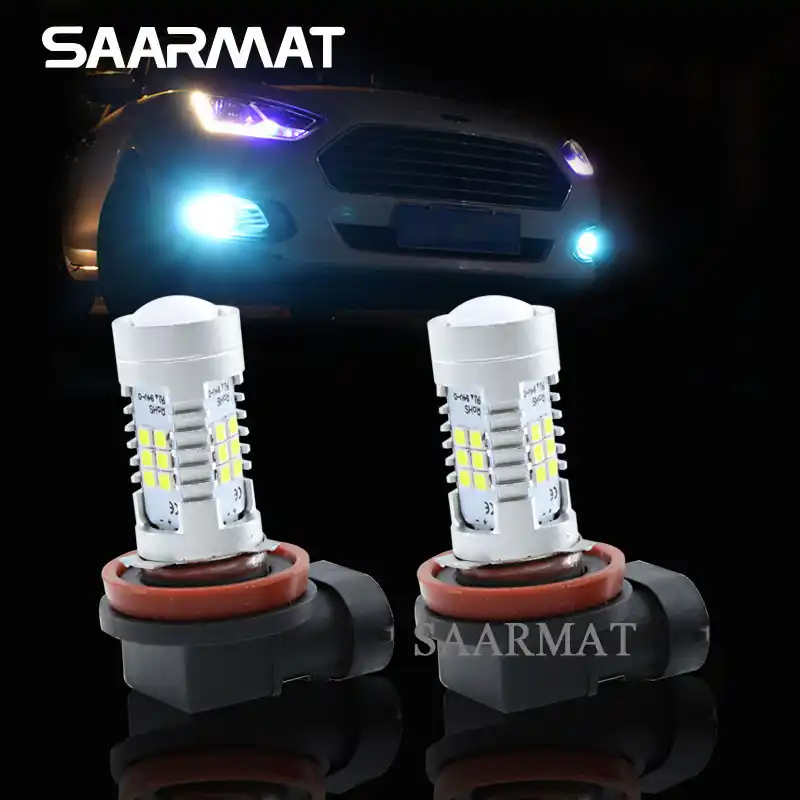 Pair Led Driving Bulbs H8 H9 H11 H16 Jp Fog Light Daytime Running Lamp Drl For Kia Rio Sedan 2012 2013 2014 2015 Aliexpress