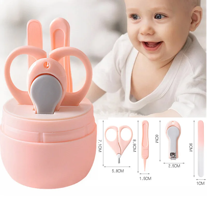 

Portable Baby Nail Clippers Scissors Kit Safety Children's Manicure Cut Baby Nose Clip Nail File Newborn Kids Health Care