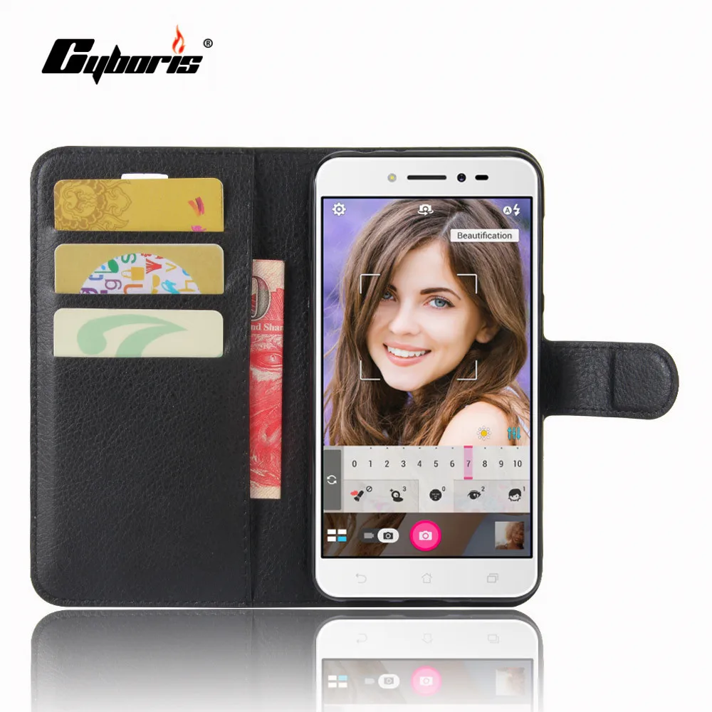 

CYBORIS for Asus Zenfone 3 GO ZB501KL Case Leather phone case for Zenfone Live ZB501KL Flip Cover Stand Wallet Bag Card Slot