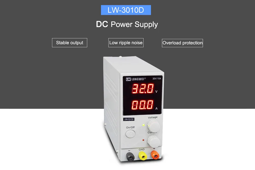 LW3010D источник питания постоянного тока мини Регулируемый Цифровой 30V 10A импульсный источник питания светодиодного табло Сертификация лабораторный блок питания 110 220V