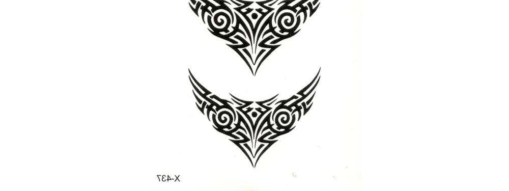 Черные Поддельные Временные татуировки переводные воды племенные тотемные наклейки Красота одноразовые боди-арт Прохладный макияж Live of Song X437