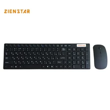 Zienstar Russian 2.4G Wireless keyboard mouse combo with USB Receiver for Desktop,Computer PC,Laptop and Smart TV