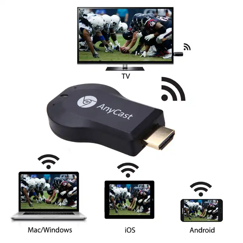 HD 1080P AnyCast M2 Plus Airplay Wifi Дисплей ТВ ключ приемник DLNA легкий обмен Мини ТВ-Палка для Android IOS WINDOWS - изображение