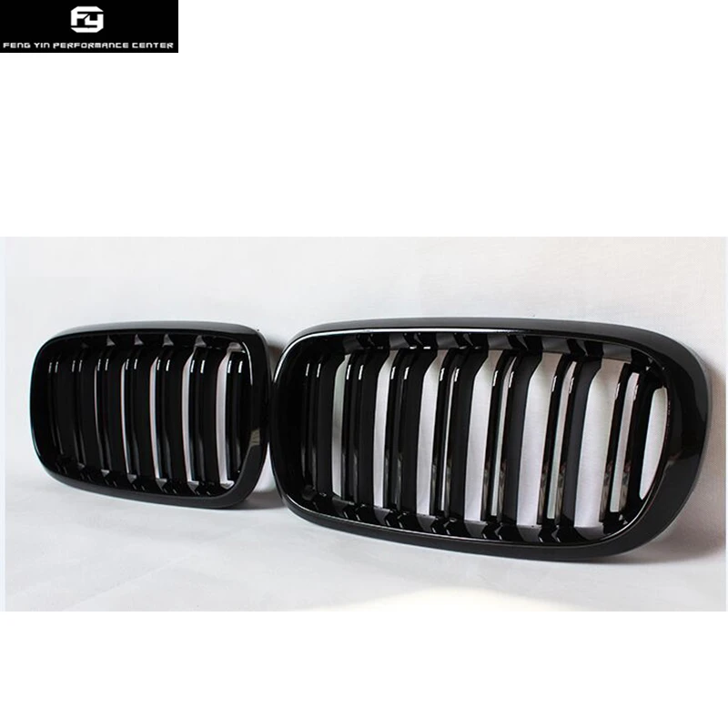 

Racing Grills F15 X5 F16 X6 ABS All black Mesh Grill Grille for BMW F16 F15 X6 X5 front bumper 2015 2016 free shipping