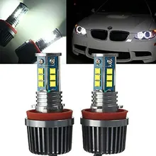 2x H8 120 W CREE Chips de LED Angel Eyes de Halo Farol Lâmpadas 6500 K DRL nevoeiro Canbus Sem Erro para BMW E60 E61 E87 E90 E92 E93 E70 X5