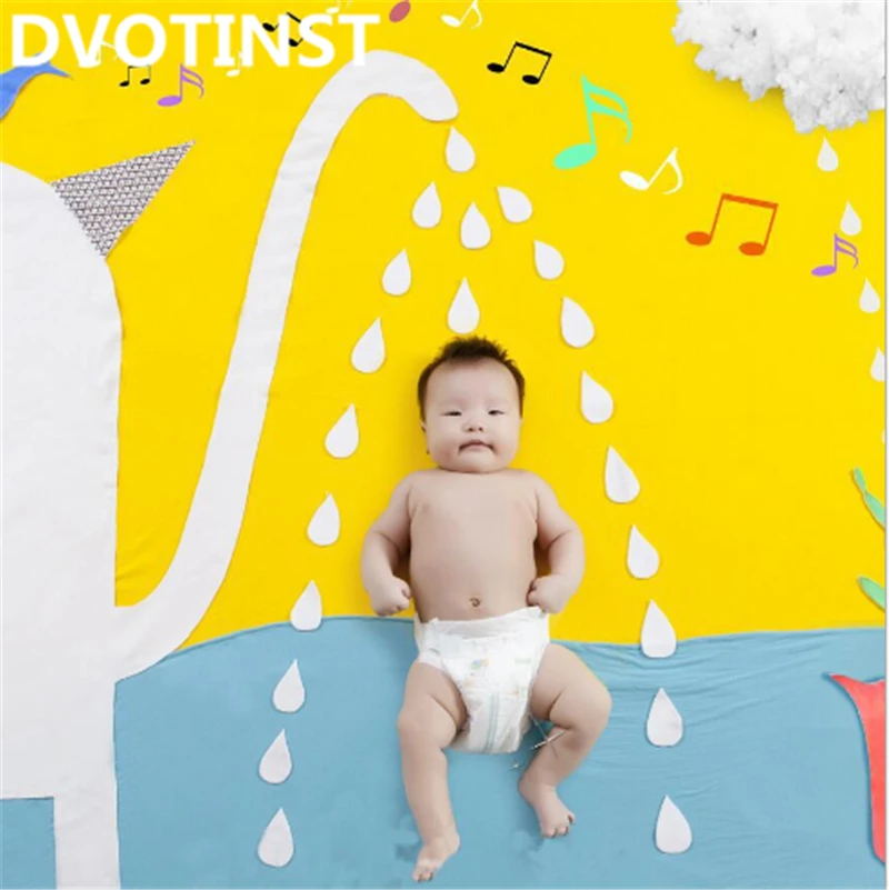 

Dvotinst Newborn Baby Photography Props Elephant Bathing Theme Background Set Fotografia Accessory Studio Shooting Photo Props