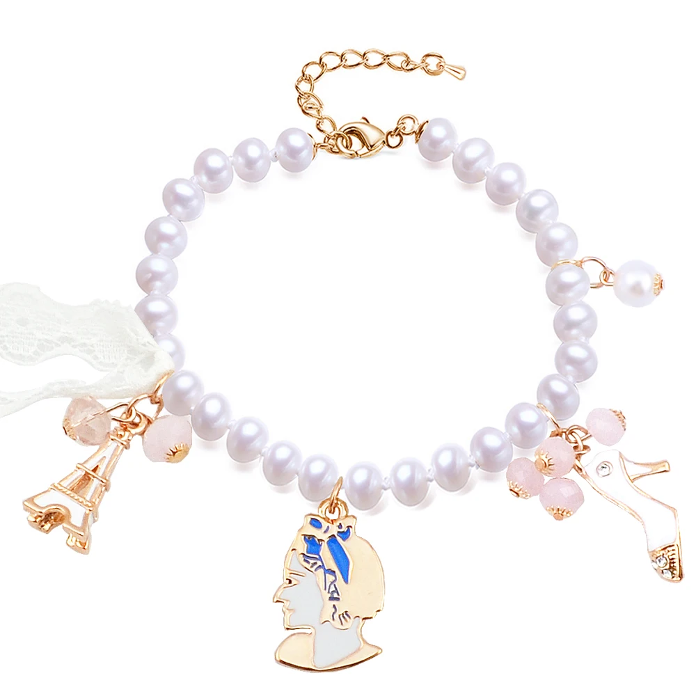 W185 Pearl Charm Bead Bracelet Women Gold Color Jewelry Wholesale 2017 New Designs Mother's Day Gift | Украшения и аксессуары