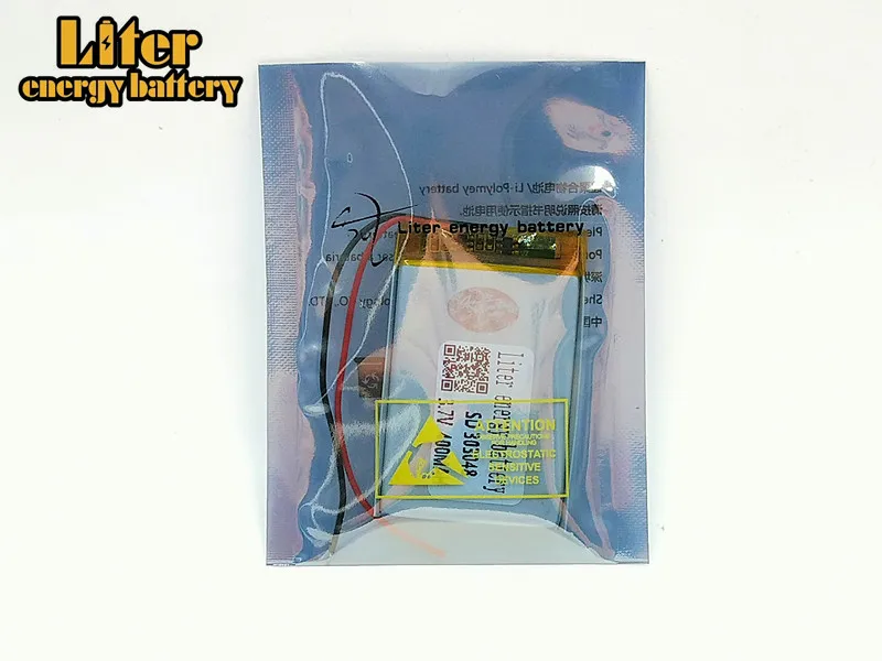 

303048 3.7V 400mAH 303050 PLIB polymer lithium ion / Li-ion Rechargeable battery for GPS mp3 mp4 mp5 dvd Remote Control E-book