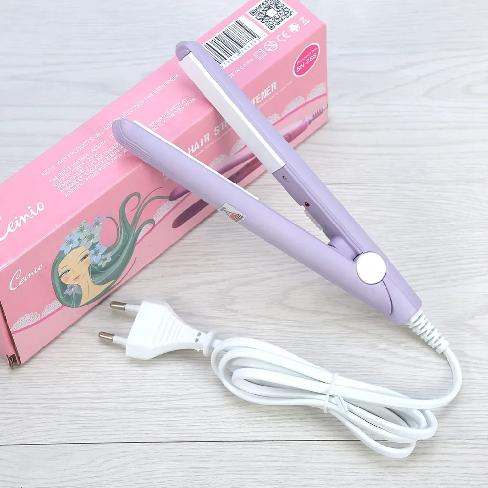 Мини утюжок для выпрямления волос с евровилкой 220 В|hair flat iron|flat ironhair straightener irons |