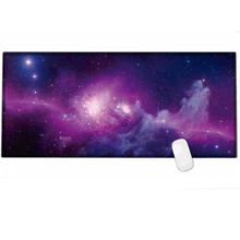 2018new Large Gaming Mouse pad 900×400 with The Milky Way galaxy & world map print & edge locking