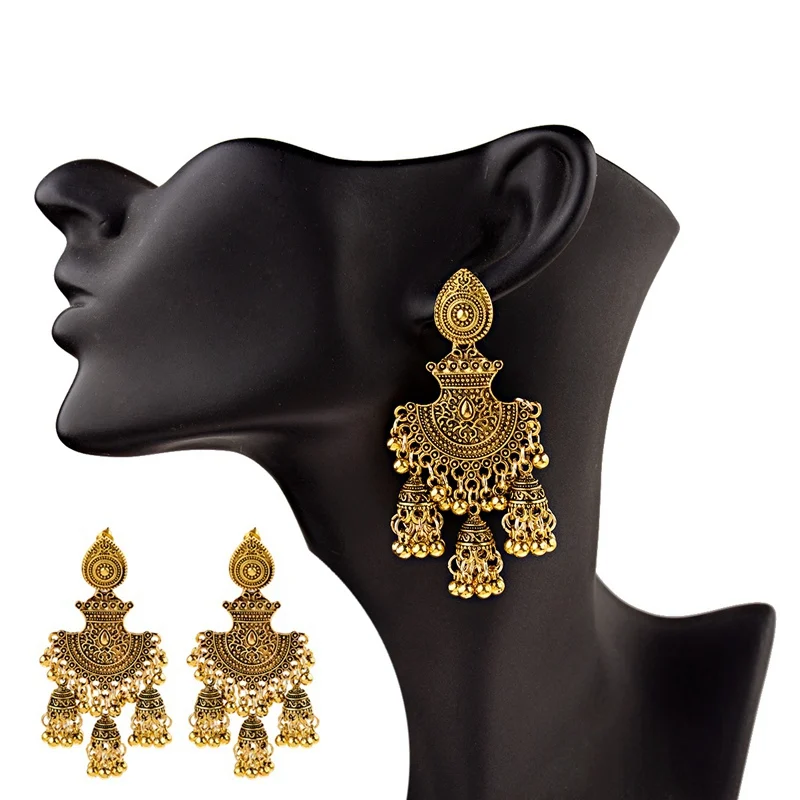 Dangle Earrings Drop Earrings Long Earrings Crystal Tassel Earrings Turkish Jhumka Earrings